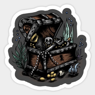 pirates treasure box Sticker